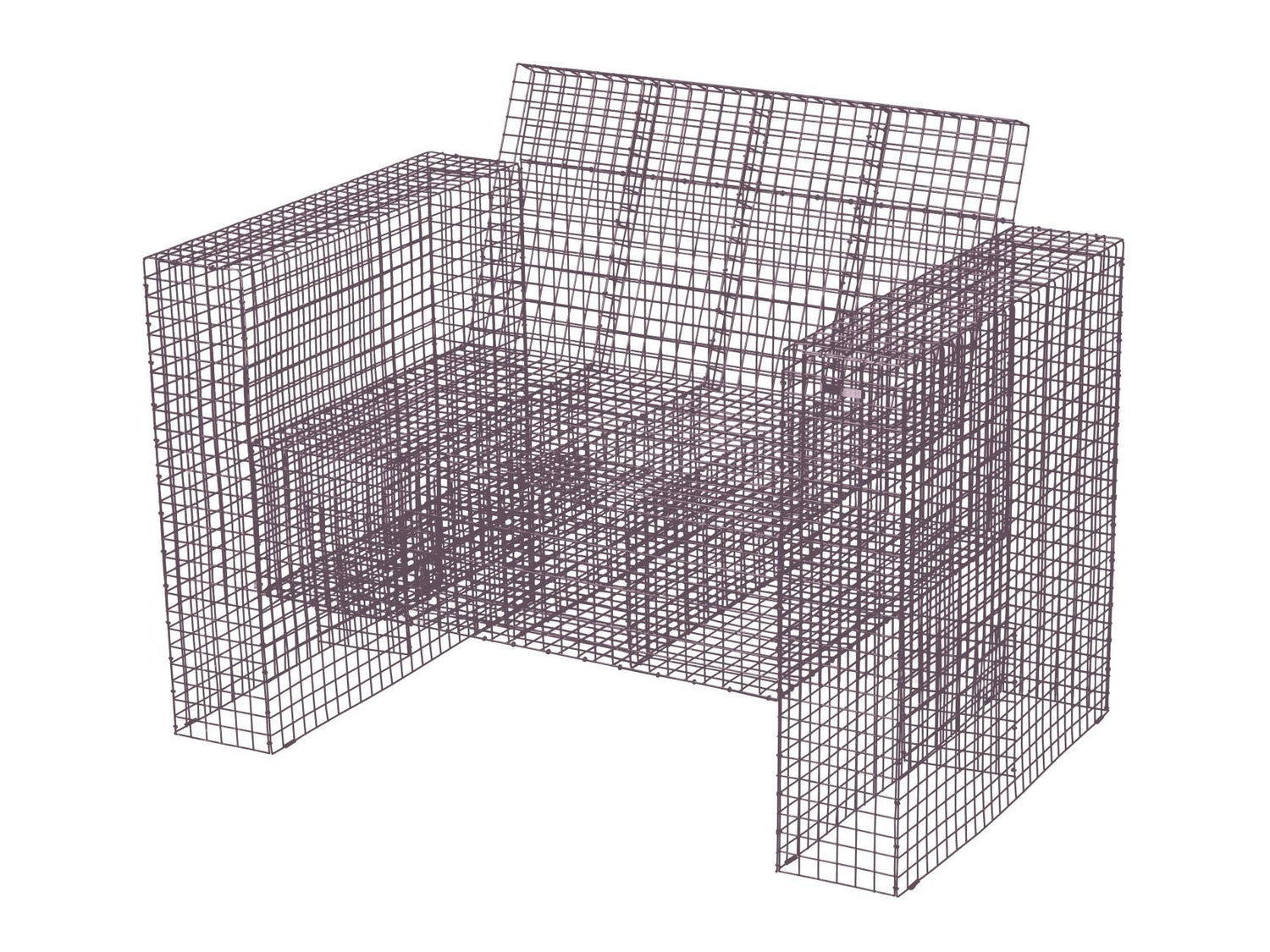 Kalager Design Wire Loungechair, Pastellviolett