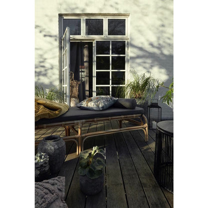 Nordal Bali Daybett in Rattan mit Kissen - L203 cm - Natur/Grau
