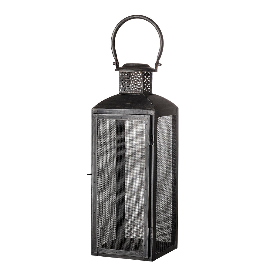 BLOOMINGVILLE Tidus Lanterne, Sort, Metal - L15xH44xW15 cm - DesignGaragen.dk.