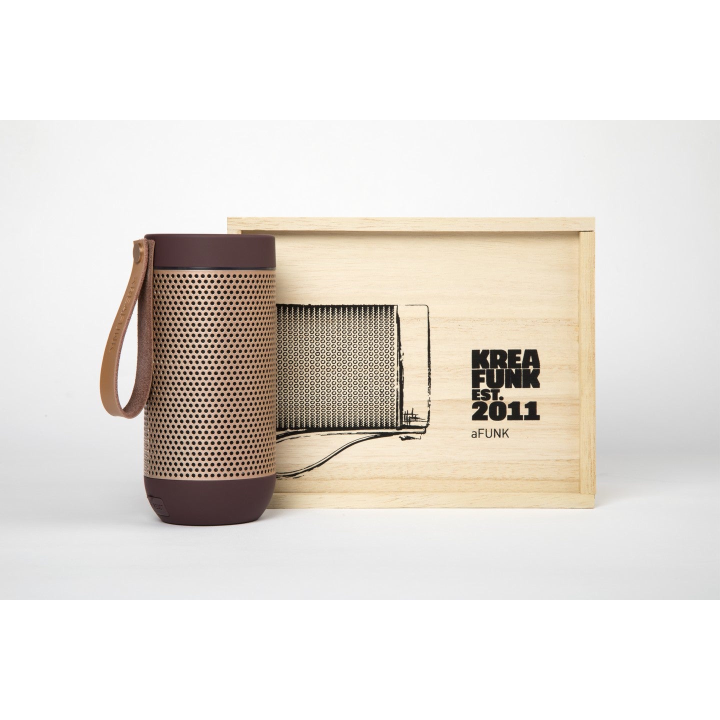 KreaFunk – aFUNK Bluetooth-Lautsprecher – Pflaume/Roségold