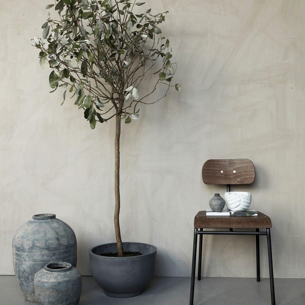 Spisebordsstol, School, Mørkebrun - l: 41.5 cm, w: 41 cm, h: 77.5 cm - House Doctor - DesignGaragen.dk