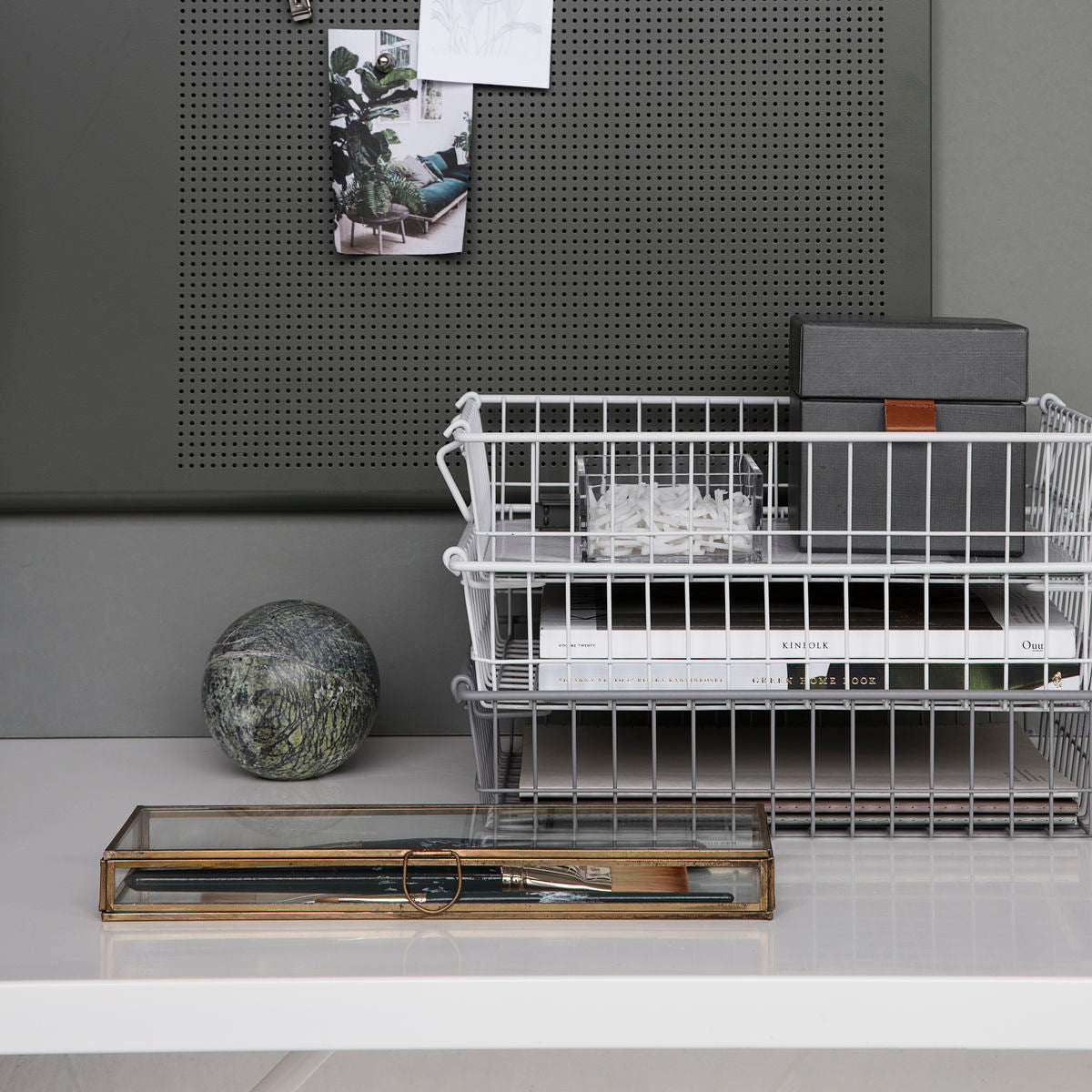 Anzeigebox, Messing 31x11x3 cm