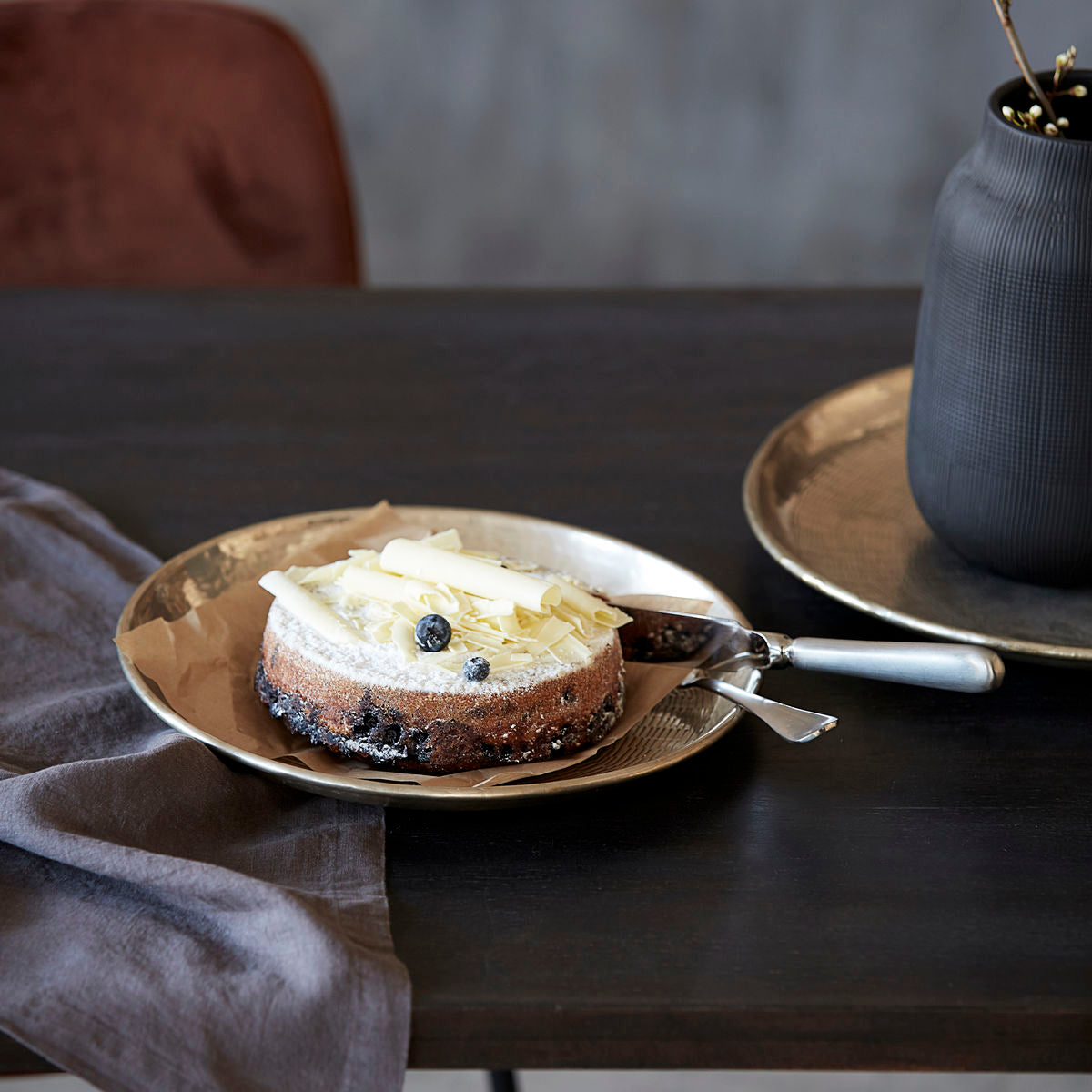 House Doctor - Tablett, HDCarve, Antiksilber