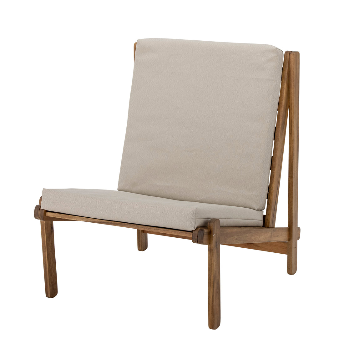 BLOOMINGVILLE Gani Lounge Stol, Natur, Akacie - L66xH83xW80 cm - DesignGaragen.dk.