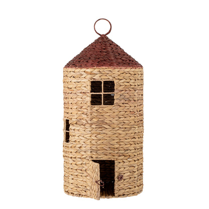 BLOOMINGVILLE MINI Linas Kurv m/Låg, Natur, Vandhyacint - D35xH70 cm - DesignGaragen.dk.