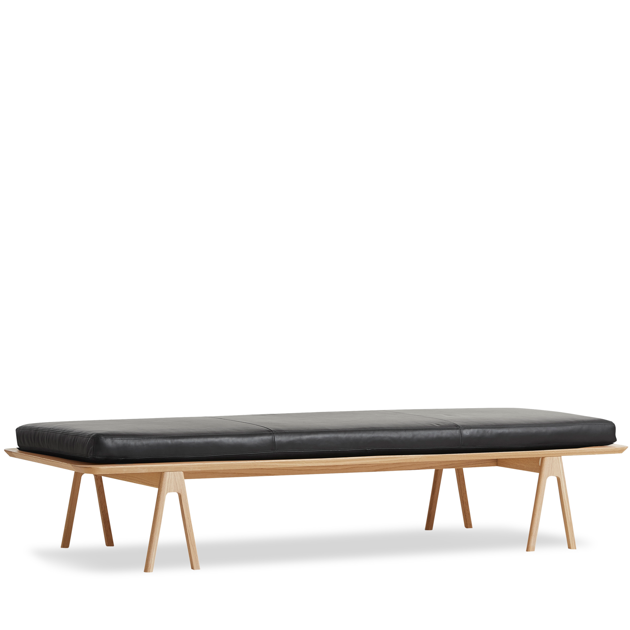 WOUD - Level daybed - Black/oak 190x76,50x41 cm - WOUD - DesignGaragen.dk