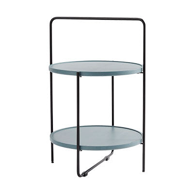 Andersen Furniture Tray table - ø46 cm - black frame - petroleum - DesignGaragen.dk.