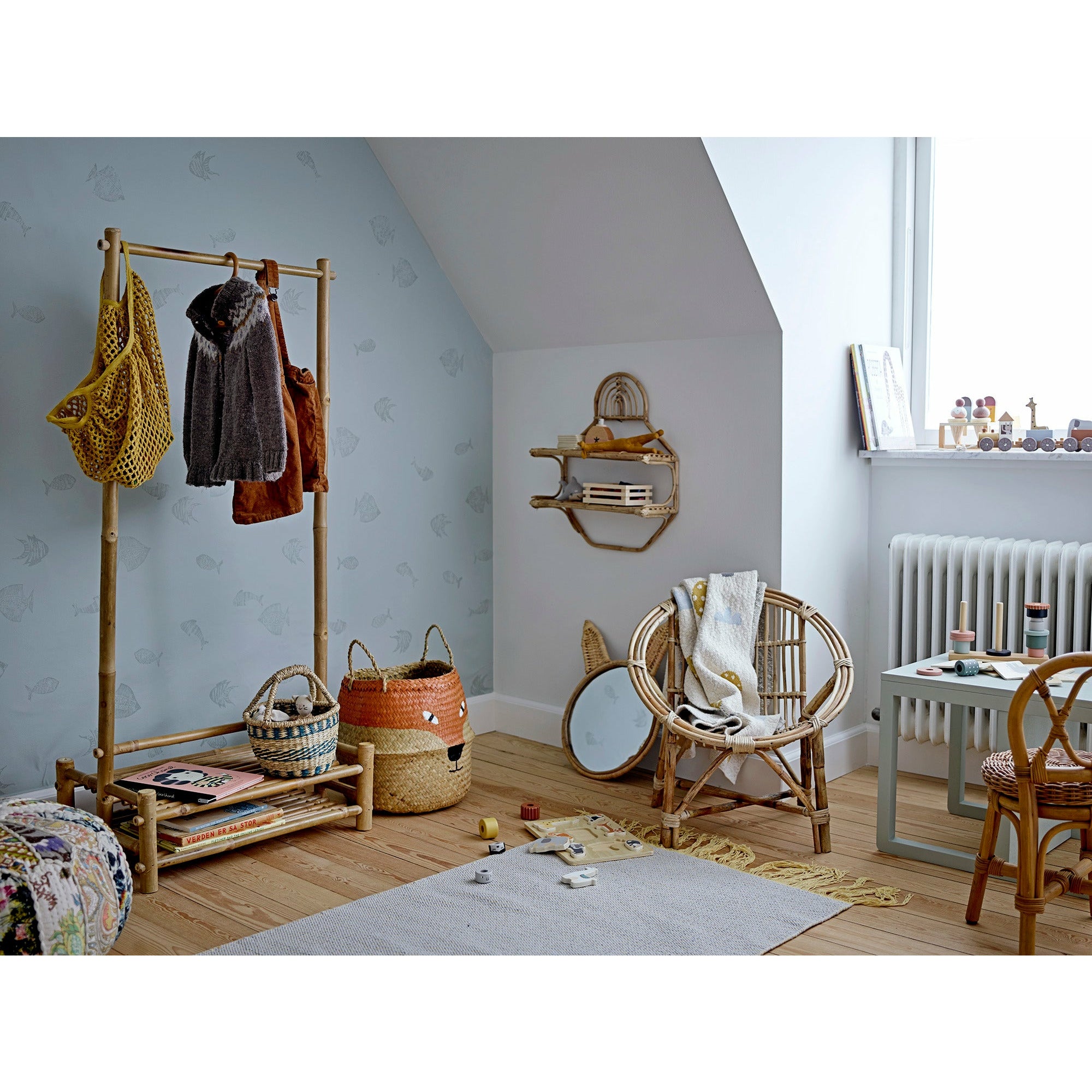 BLOOMINGVILLE MINI Fritse Kurv, Orange, Søgræs - D35xH40 cm - DesignGaragen.dk.